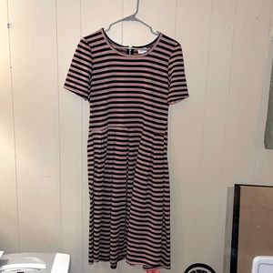 Lularoe Amelia striped dress size large
